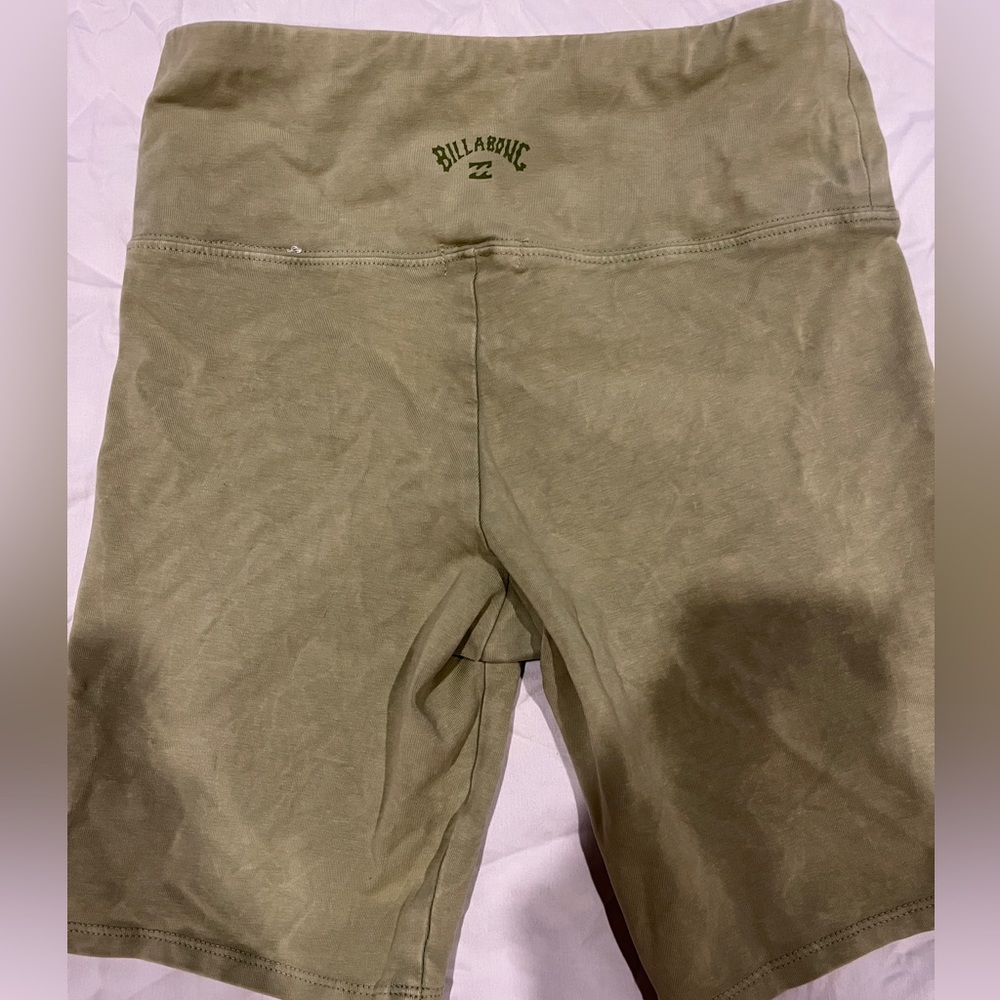 Women’s Billabong biker shorts in sage green